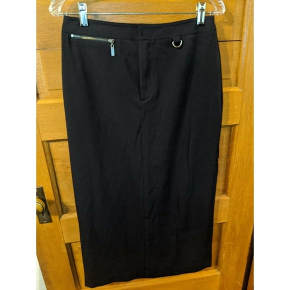 Rafaella Skirt Size 6 Black Career Stretch Long Modest Womens - Picture 1 of 5